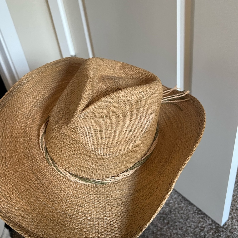 Stylish Tan Straw Cowboy Hat